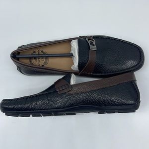 Driver Club USA Men's Leather Driving Loafers Made in Brazil with Metal Detail